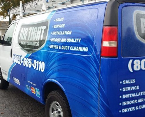 Air Tight Heating & Cooling Systems service van, driver side