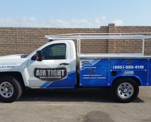 Air Tight Heating & Cooling service Truck